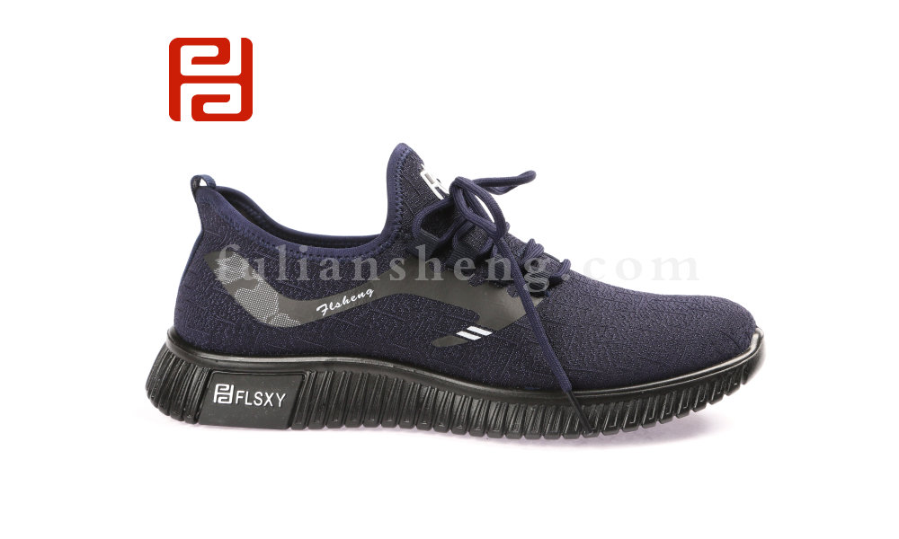 福連升春款男士輕便透氣運(yùn)動鞋飛織休閑男鞋圖片