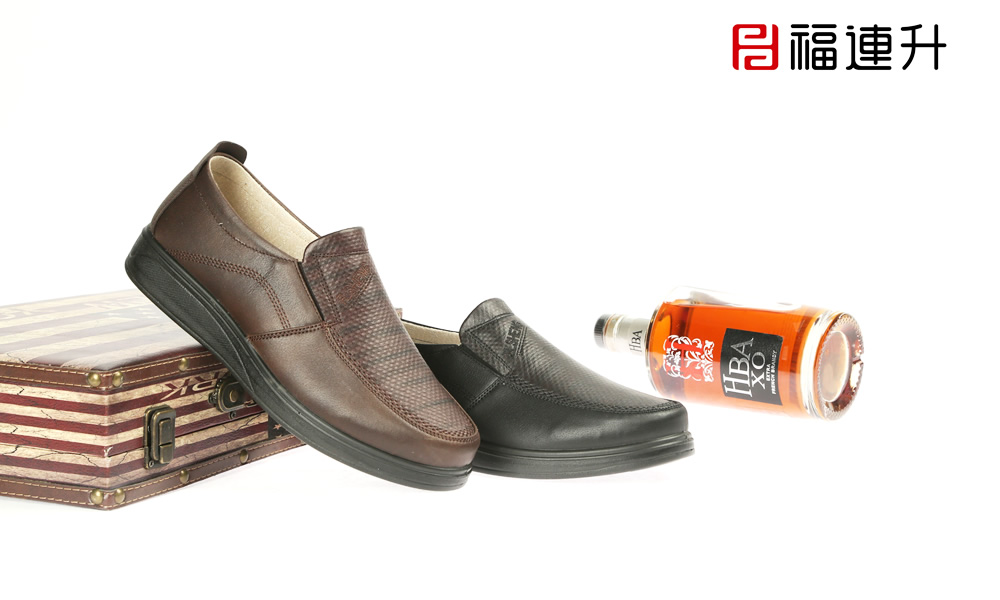 福連升20春款男鞋商務(wù)休閑一腳蹬輕便中年鞋休閑鞋圖片