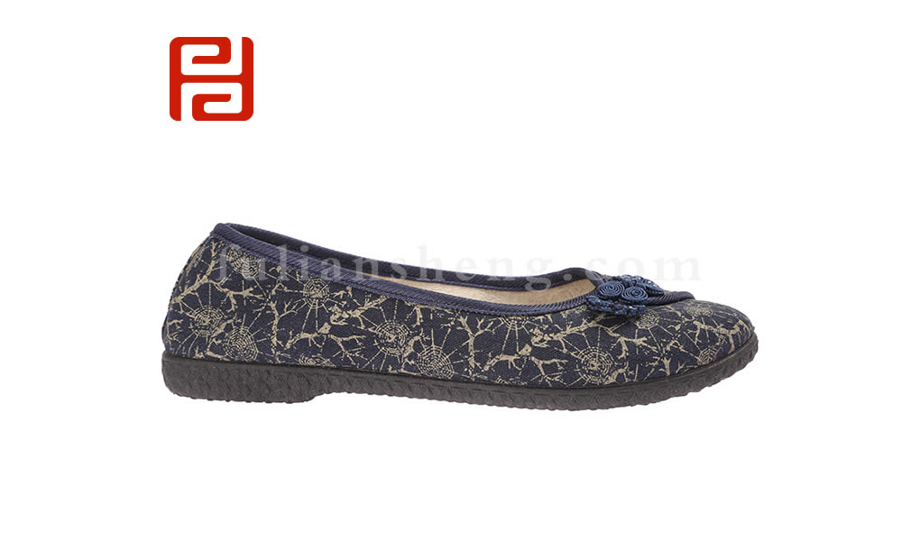 福連升老北京布鞋春夏淺口民族風(fēng)玉蘭碎花女單鞋圖片