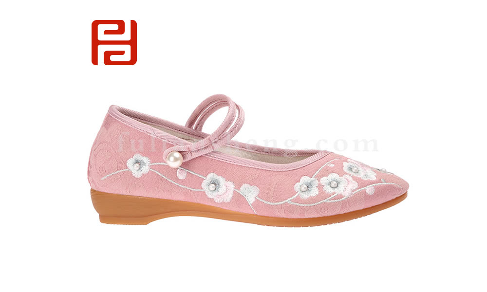 福連升老北京布鞋時尚尖頭民族風(fēng)繡花鞋女鞋圖片