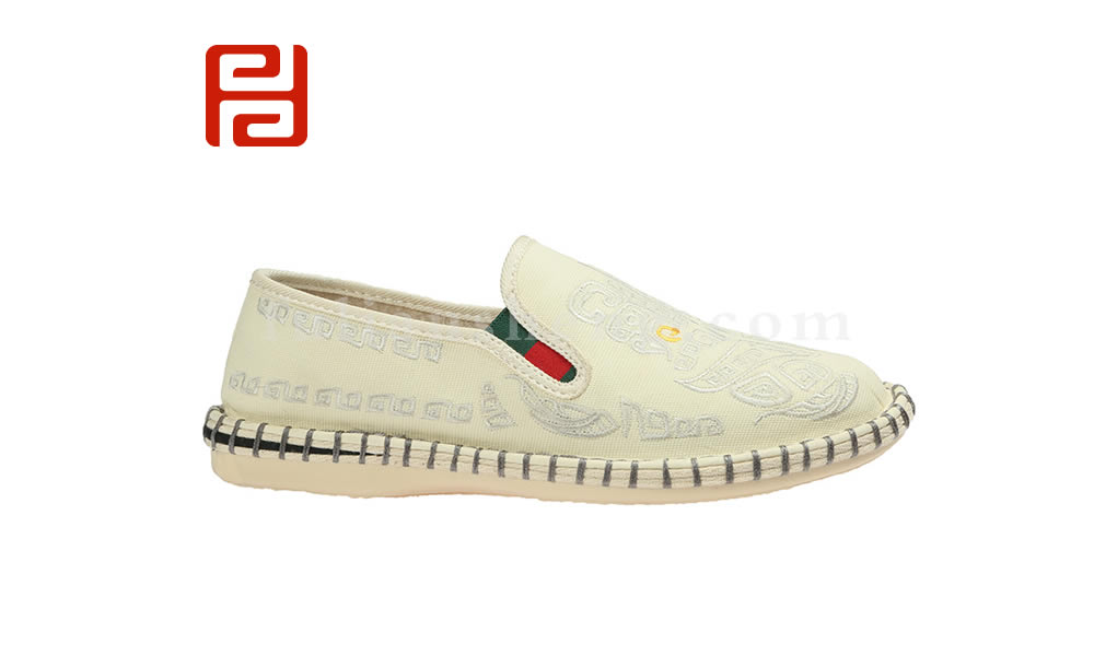 福連升中國風(fēng)休閑刺繡男鞋繡花透氣輕便軟底夏款北京布鞋圖片