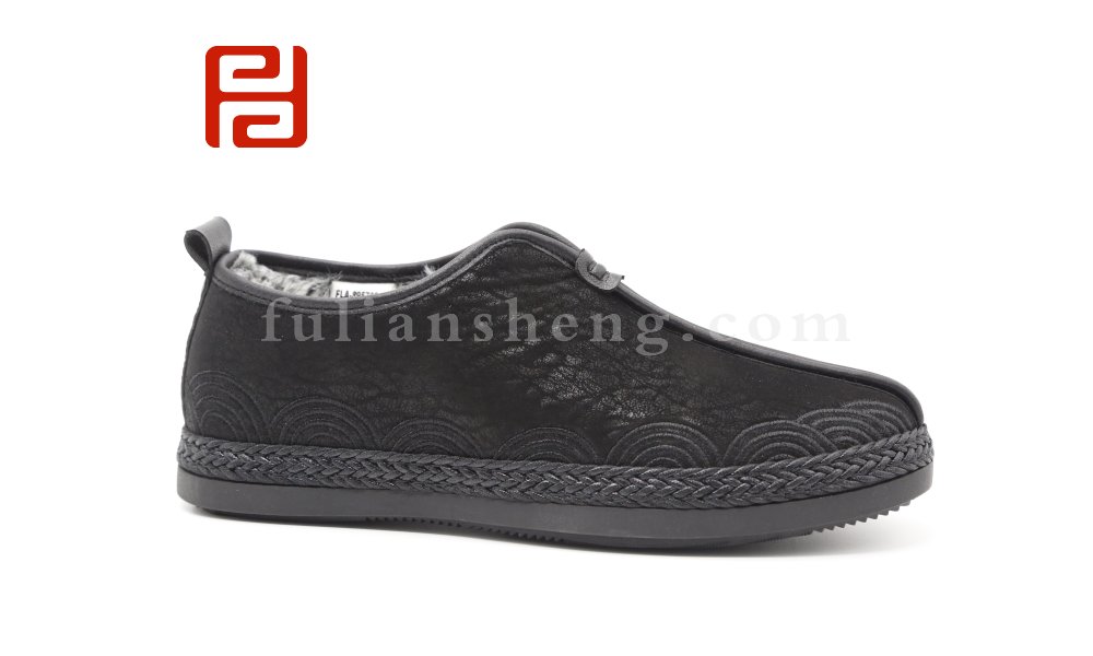 福連升老北京布鞋2020冬季新款男保暖中國(guó)風(fēng)一腳蹬休閑鞋圖片