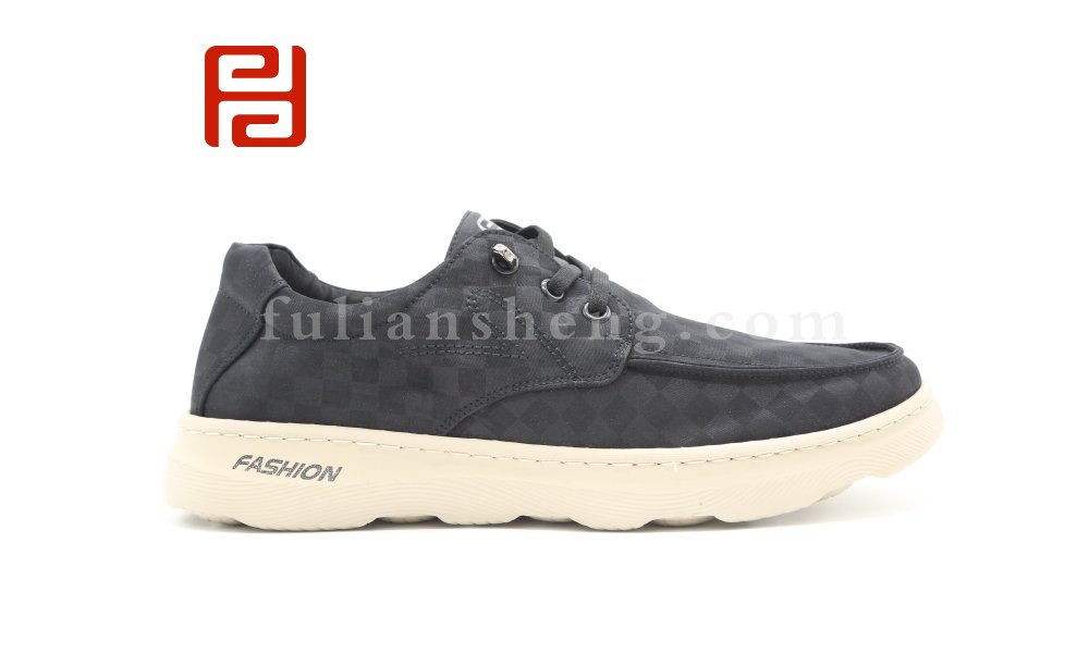 福連升秋季新款舒適休閑棋盤(pán)格超輕男單鞋板鞋老北京布鞋