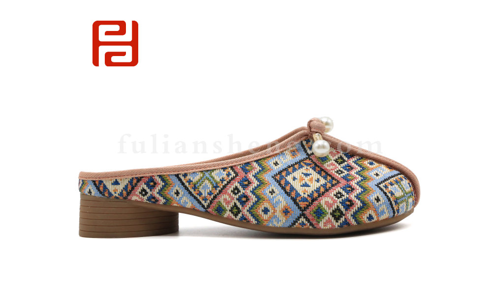 福連升夏季女鞋中國風漢唐風韻民族風拖鞋女鞋