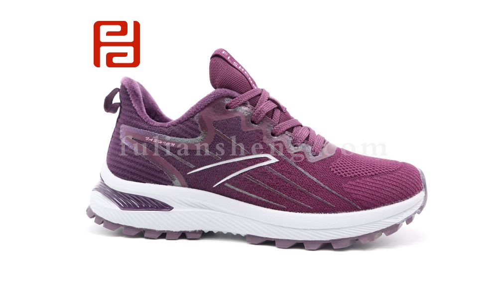 福連升休閑鞋冬季飛織透氣保暖加絨休閑運(yùn)動女鞋圖片