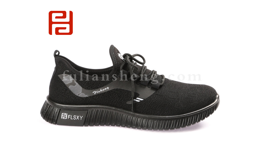 福連升春款男士輕便透氣運(yùn)動鞋飛織休閑男鞋(圖2)