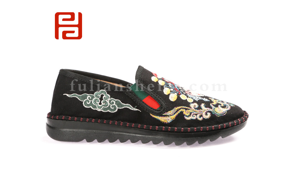 福連升春款女士刺繡臉譜社會鞋養(yǎng)生民族風老北京布鞋(圖4)
