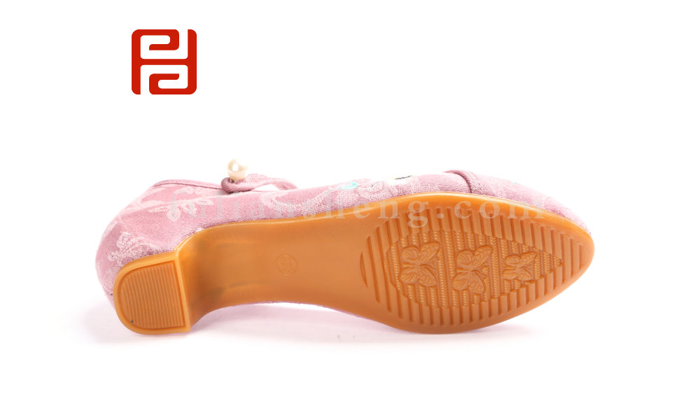 國(guó)潮有福 福連升2020春時(shí)尚中跟民族風(fēng)繡花女單鞋(圖5)