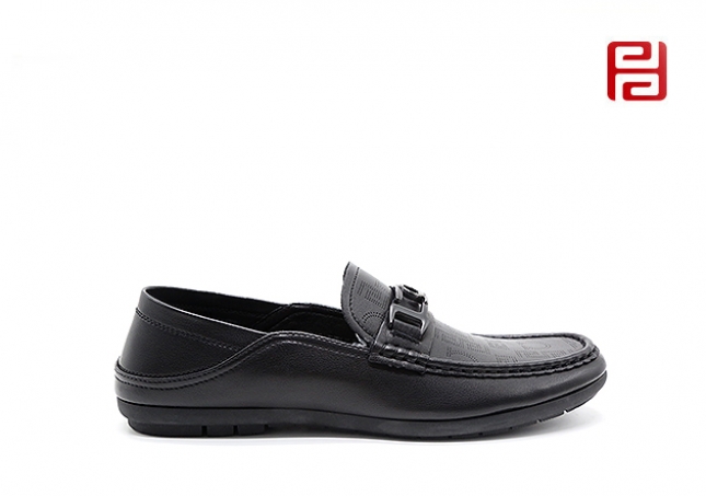 福連升夏季商務(wù)休閑男鞋透氣橡膠底手縫豆豆鞋