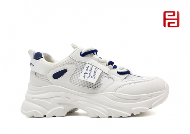 福連升夏季女鞋休閑運(yùn)動(dòng)鞋輕便撞色老爹鞋