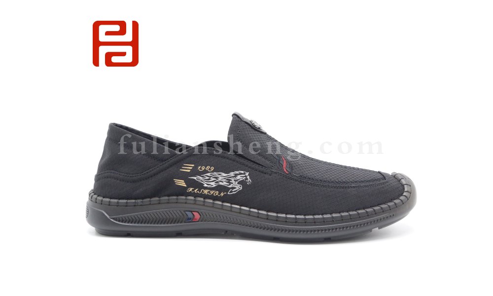 福連升春季新款休閑輕便軟底透氣老北京布鞋男單鞋