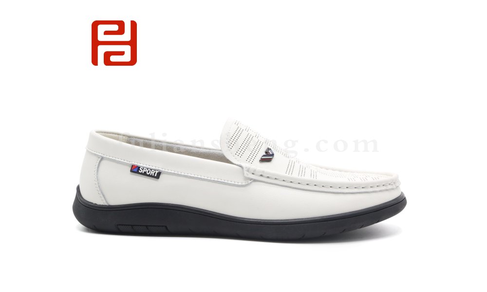 福連升男鞋春季新款真皮商務(wù)男鞋豆豆鞋百搭樂(lè)福鞋